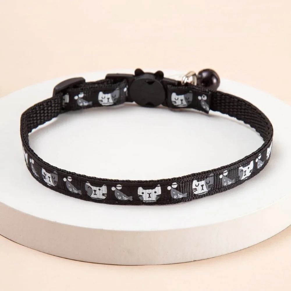 Black Pet Collar For Cat